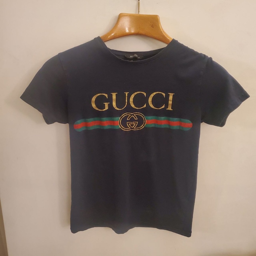 Navy blue women’s Gucci t-shirt